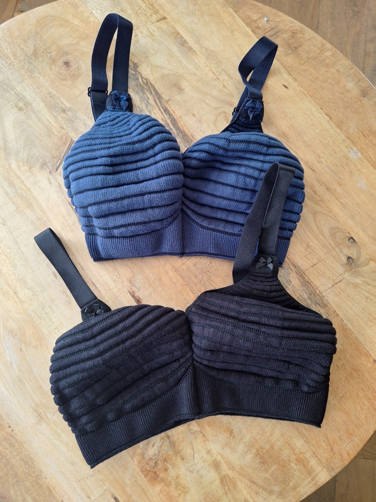 2x Bratelle Compressie Massage BH's 75A - Blauw & Zwart, Kleding | Dames, Ophalen of Verzenden, Blauw, BH