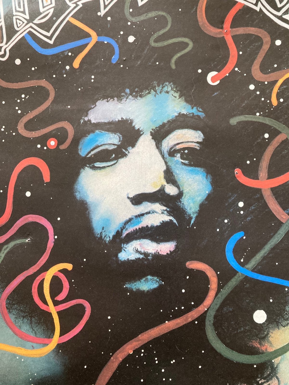 Vintage Jimi Hendrix poster (1990), Antiek en Kunst, Ophalen