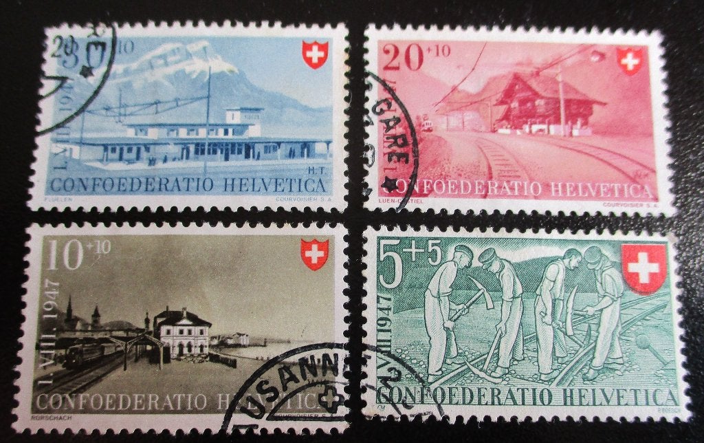 Zwitserland, serie Pro Patria 1947, Postzegels en Munten, Postzegels | Europa | Zwitserland, Verzenden, Gestempeld