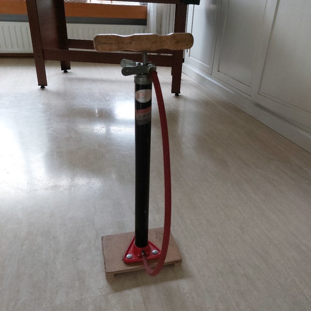 Jumbo fietspomp, Ophalen, Gebruikt