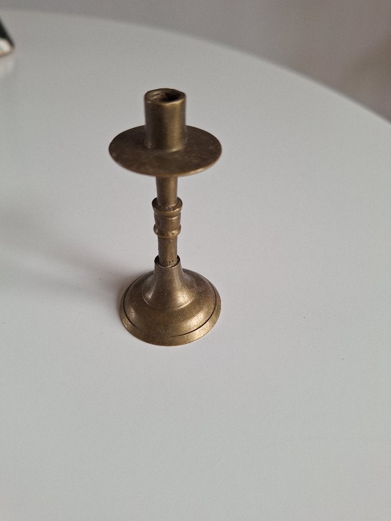 Koperen Miniatuur Kandelaar 7½ cm hoog, Antiek en Kunst, Antiek | Koper en Brons, Ophalen, Koper