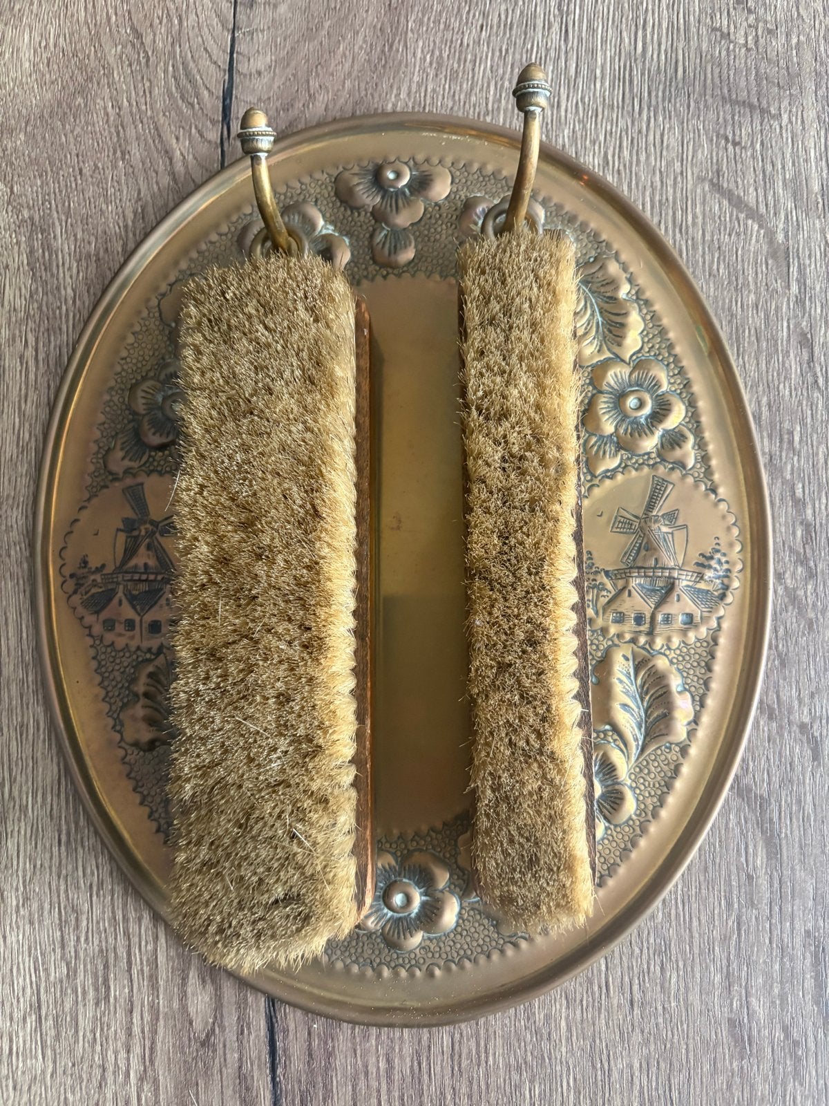 Prachtige Vintage Messing Kledingborstelset, Ophalen