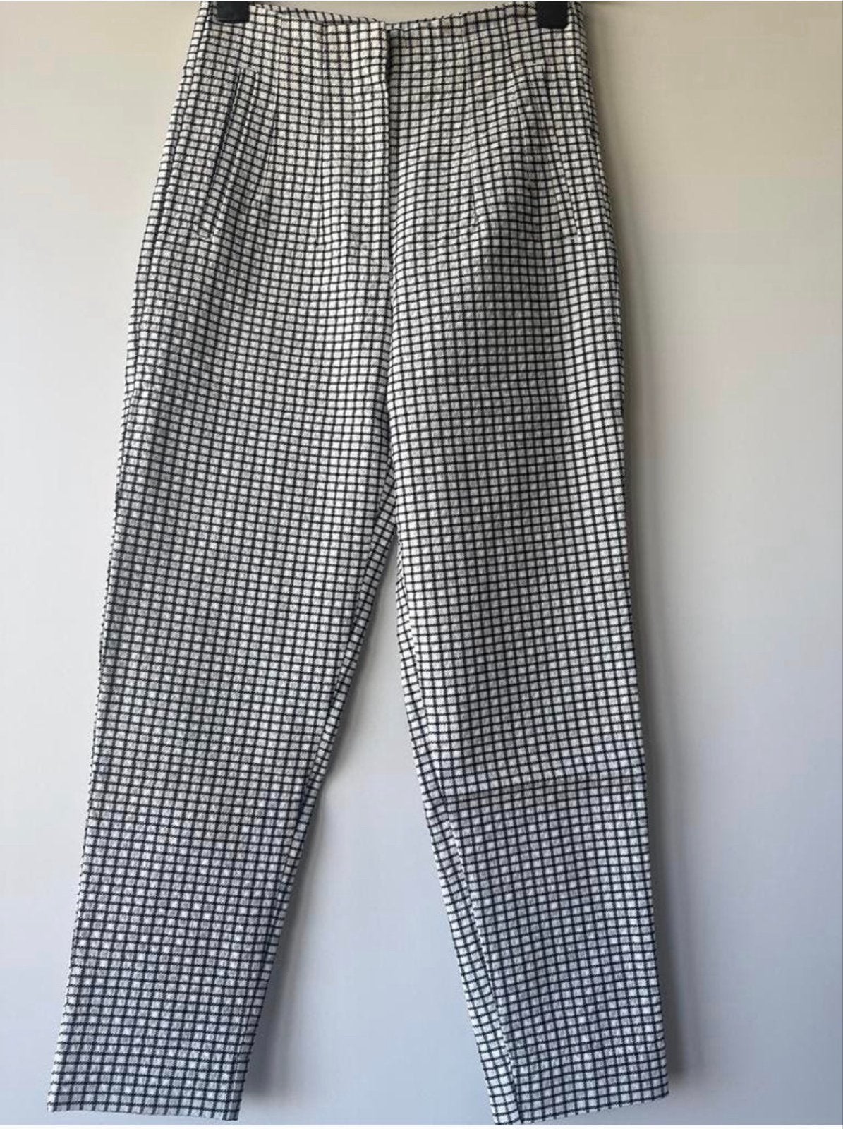 Zara geruite broek zwart-wit maat S, Zwart, Ophalen of Verzenden, Zo goed als nieuw, Maat 36 (S)