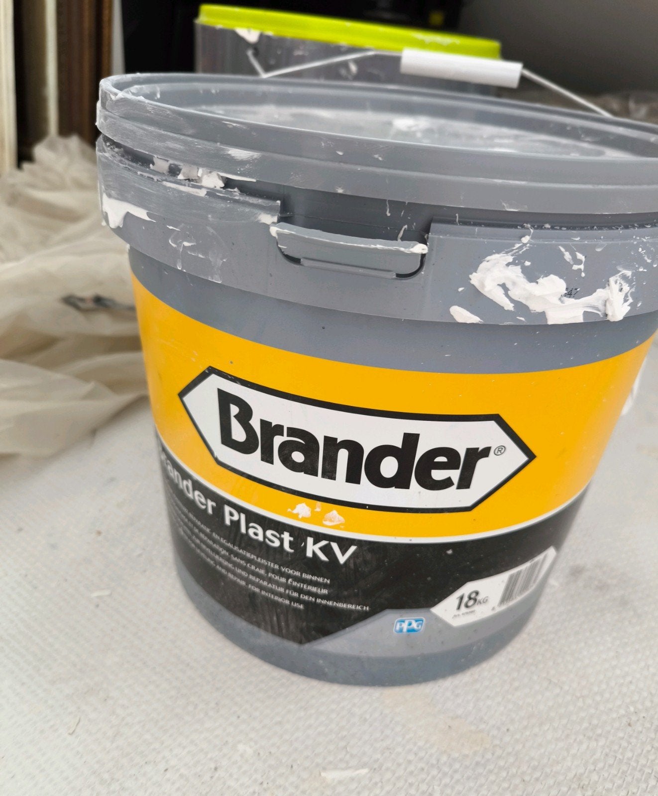 Brander plast kv 2/3 emmer, Ophalen, Wit