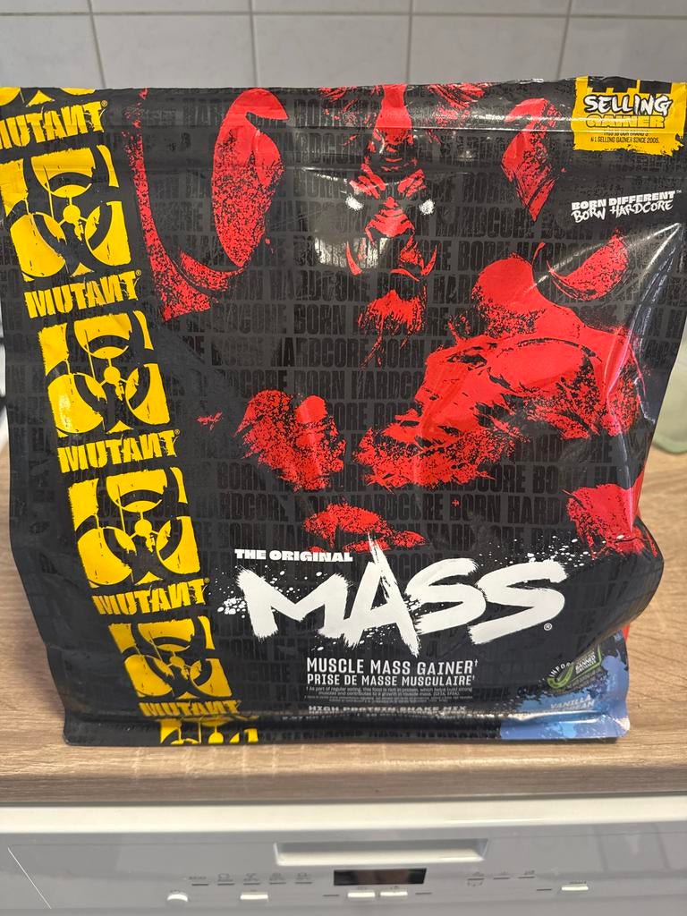Mass Muscle Gainer Vanille Ice Cream, Sport en Fitness, Ophalen of Verzenden, Zo goed als nieuw, Overige typen