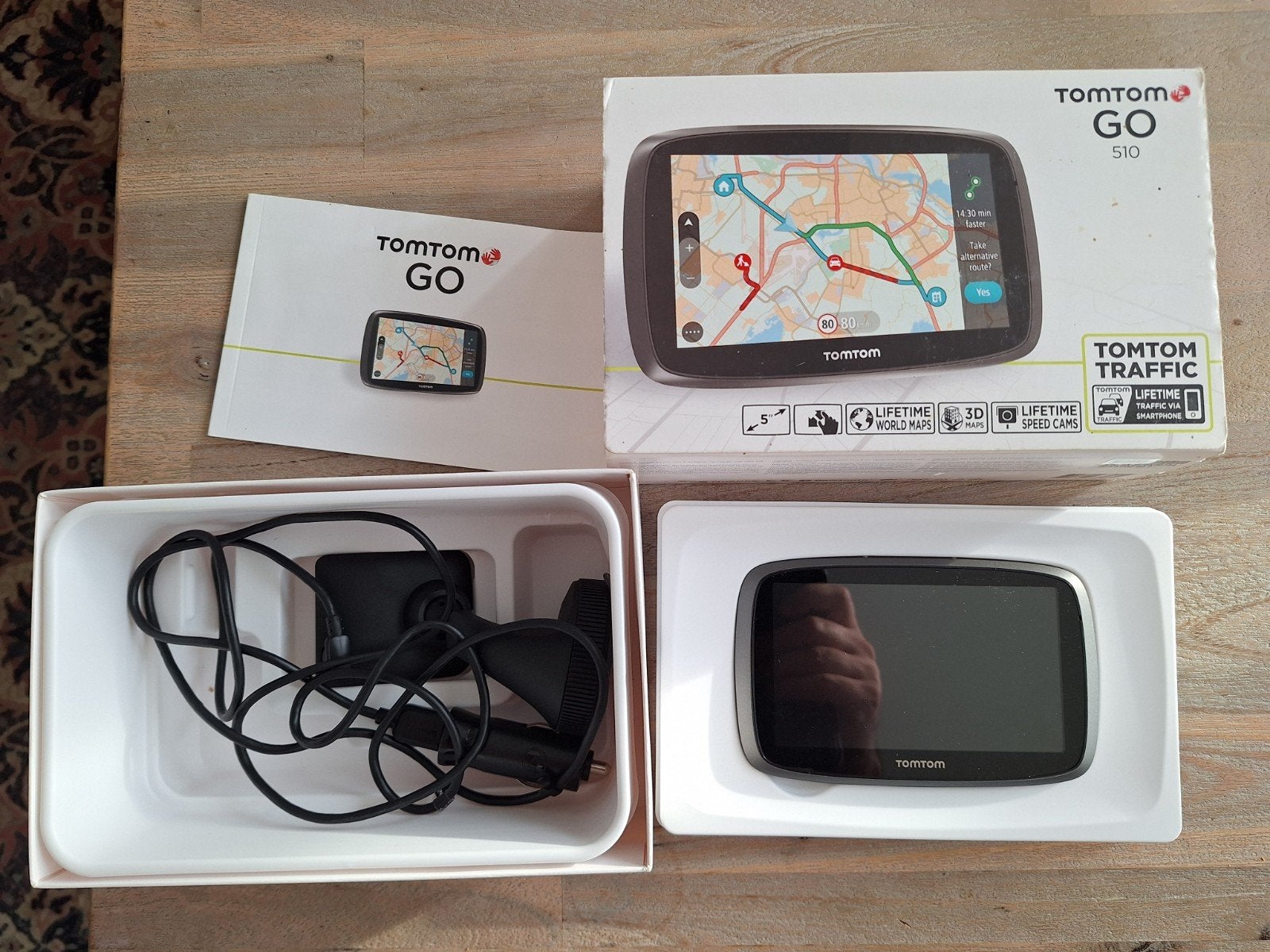 TomTom Go 510 met Lifetime World Maps en Speed Cameras, Ophalen, Gebruikt