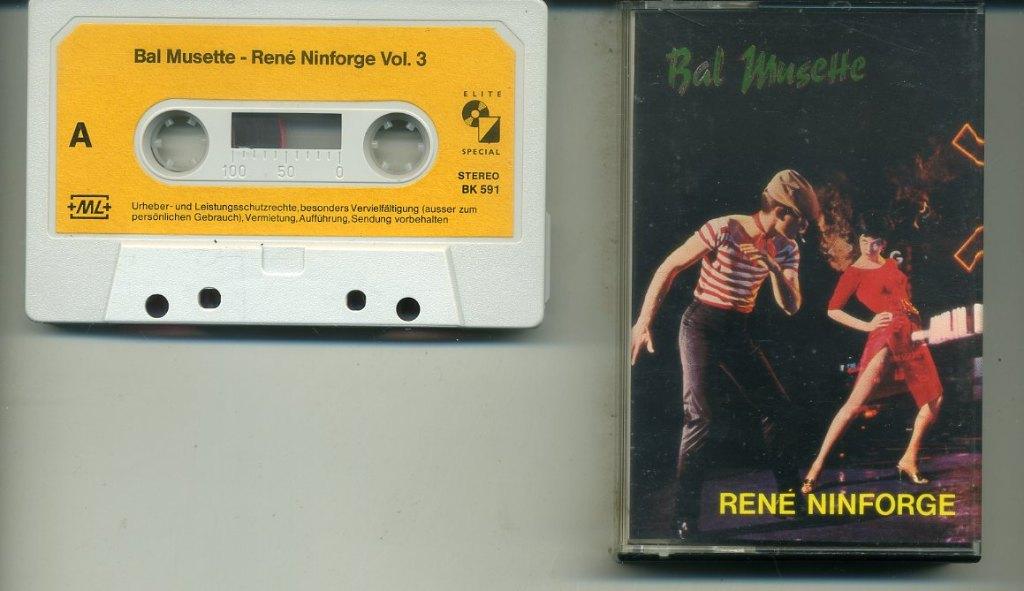 René Ninforge – Bal Musette Vol. 3 12 nrs cassette 1974 ZGAN, Ophalen of Verzenden, Zo goed als nieuw, 1 bandje, Origineel