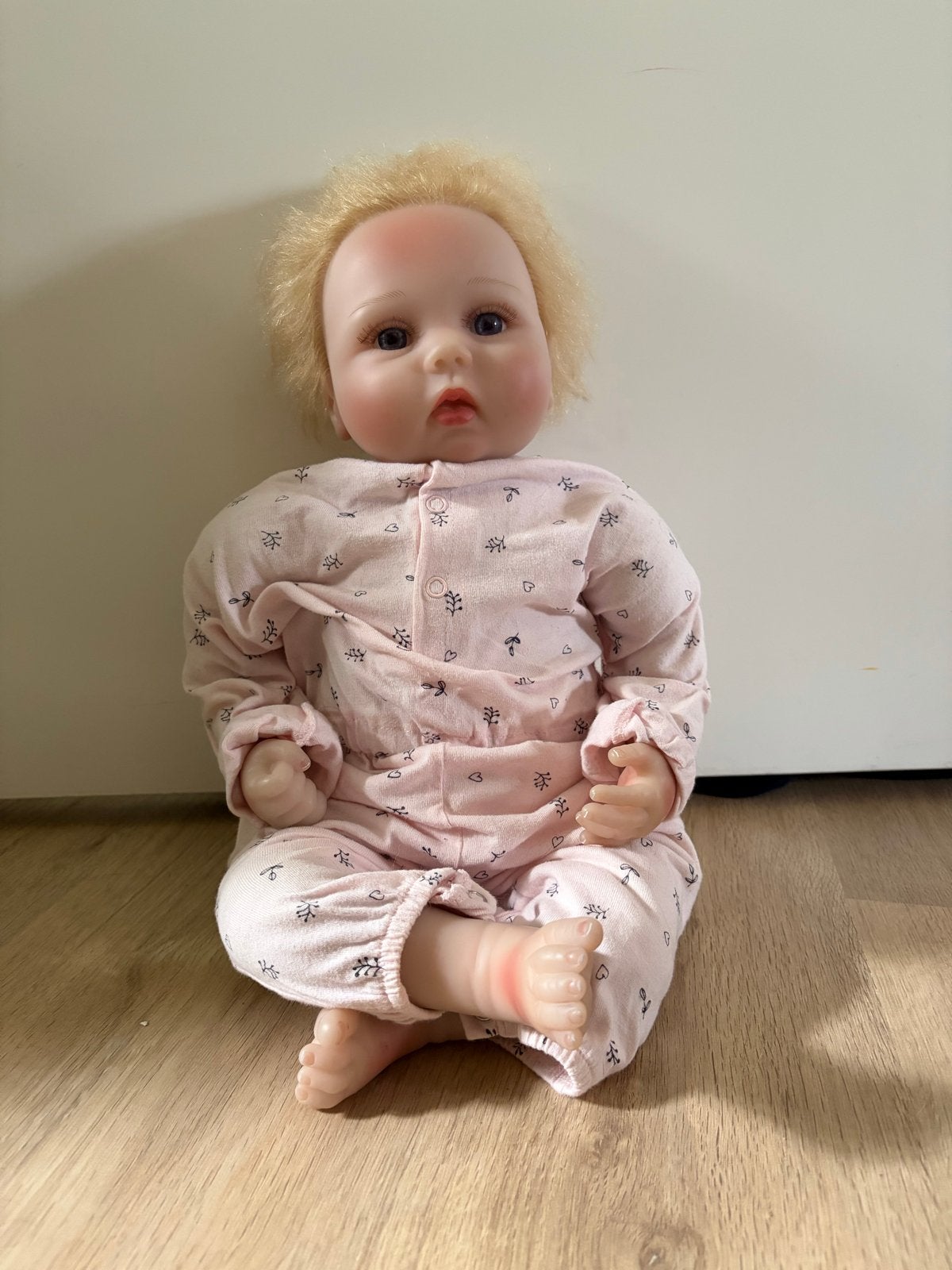 Reborn babypop met roze pakje, Ophalen, Gebruikt, Babypop