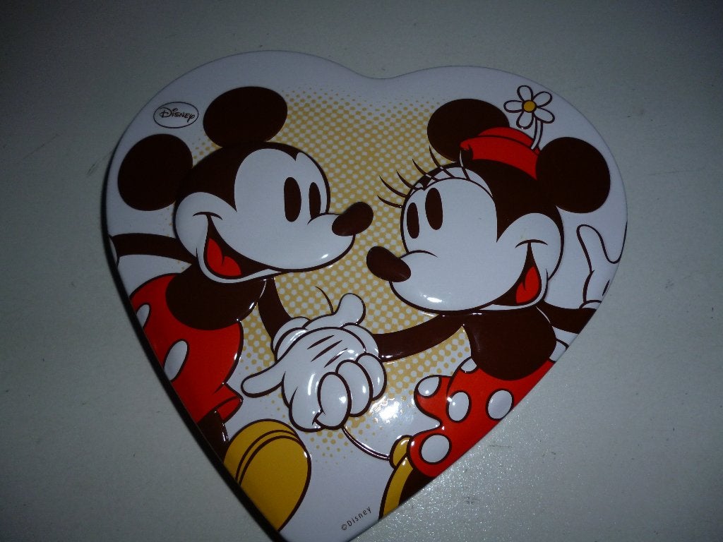 blikje met mickey mouse z.g.a.n., Verzamelen, Disney, Ophalen of Verzenden, Mickey Mouse, Beeldje of Figuurtje
