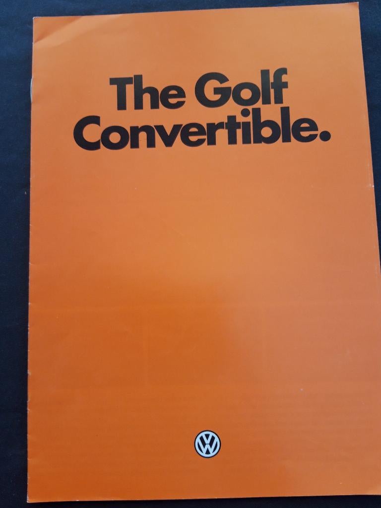 folder Volkswagen Golf Convertible modeljaar 1981 - Engels, Ophalen of Verzenden, Zo goed als nieuw, Volkswagen