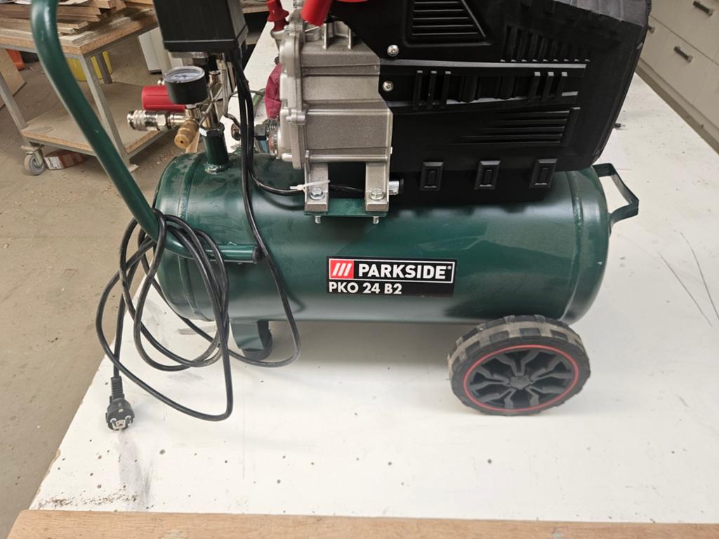 parkside compressor pko 24b2, Doe-het-zelf en Verbouw, Compressors, Ophalen, 6 tot 10 bar, Zo goed als nieuw, Minder dan 200 liter/min