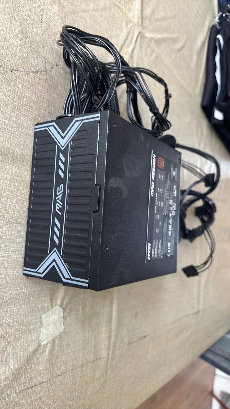 MSI MAG 550 watt power supply gaming pc, Ophalen of Verzenden, Gebruikt
