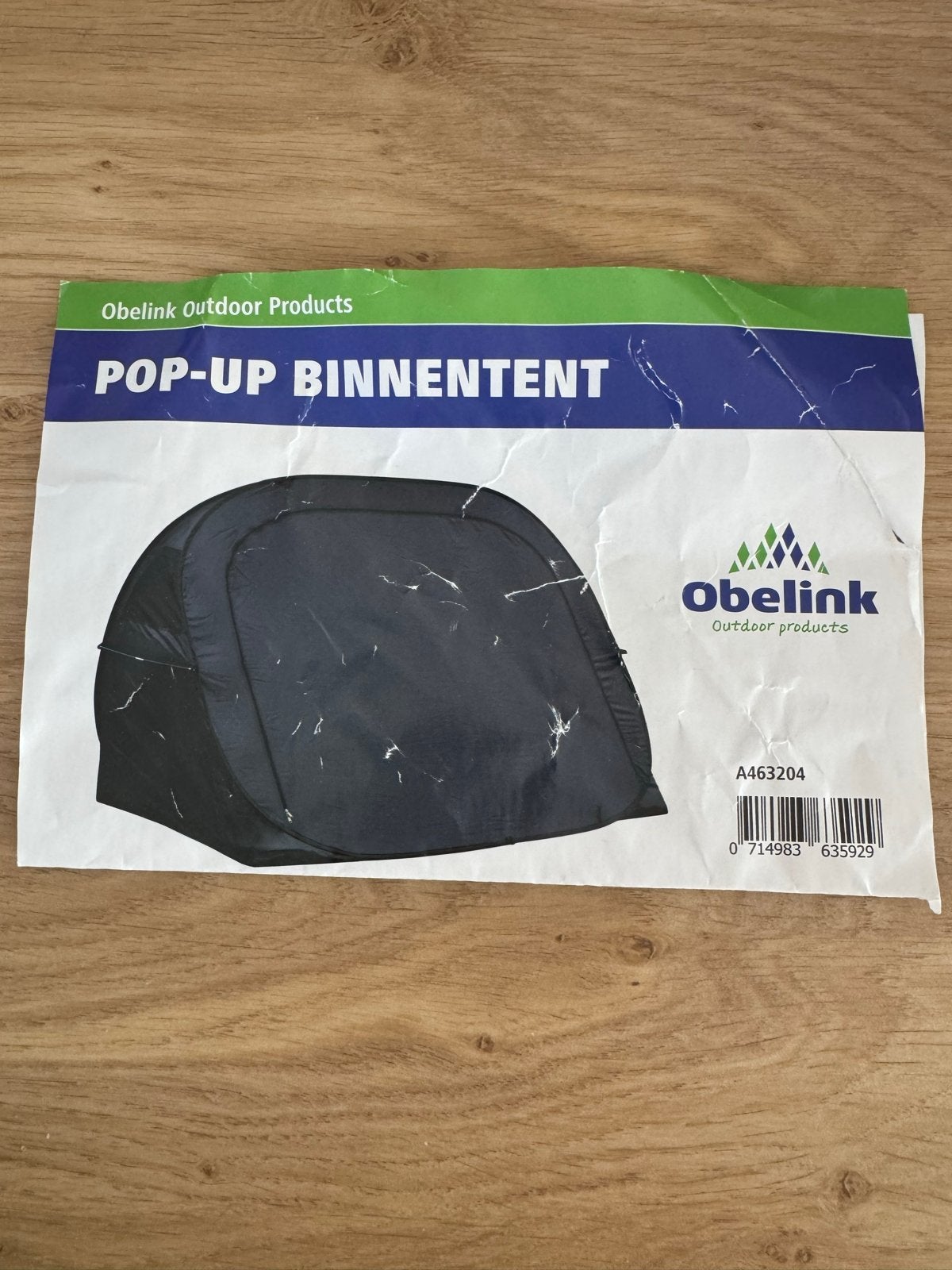 Obelink Pop-Up Binnentent - Snel Opzetbaar, Caravans en Kamperen, Ophalen, Zo goed als nieuw