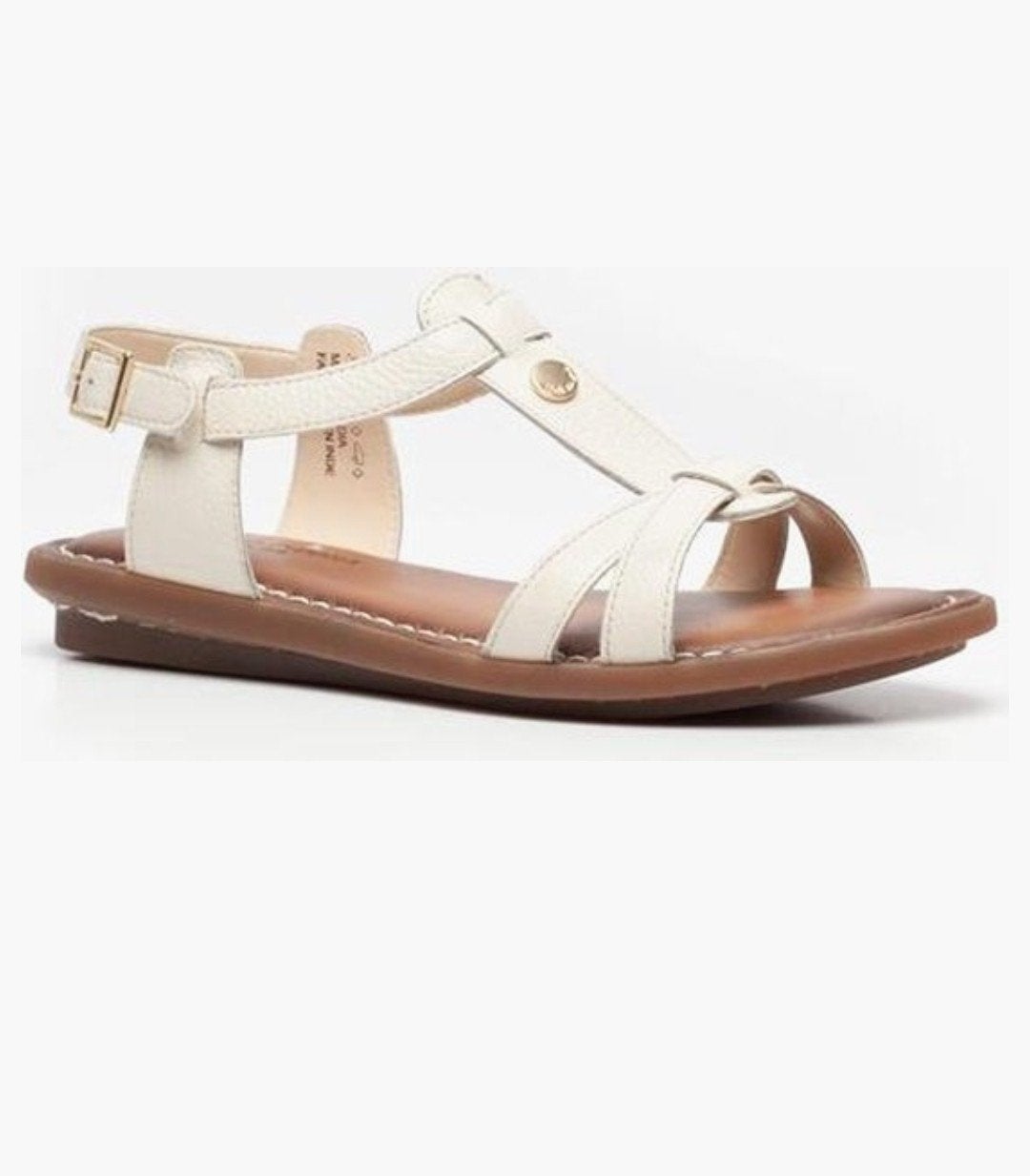 Hush Puppies leren Dames Sandalen., Wit, Nieuw, Ophalen of Verzenden, Sneakers of Gympen
