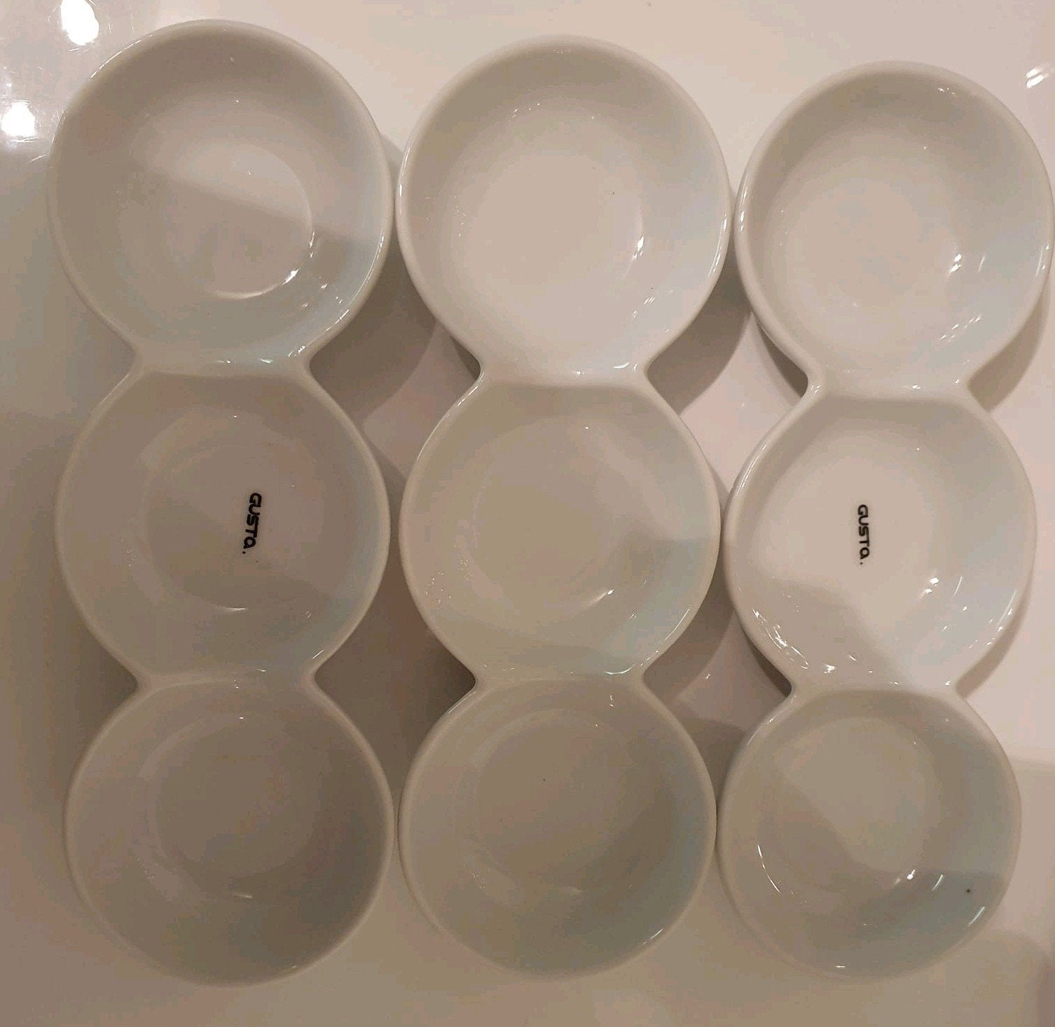 Gusto 3x aperoschaaltjes borrel schaaltjes wit, Huis en Inrichting, Keuken | Servies, Ophalen of Verzenden, Porselein, Overige stijlen