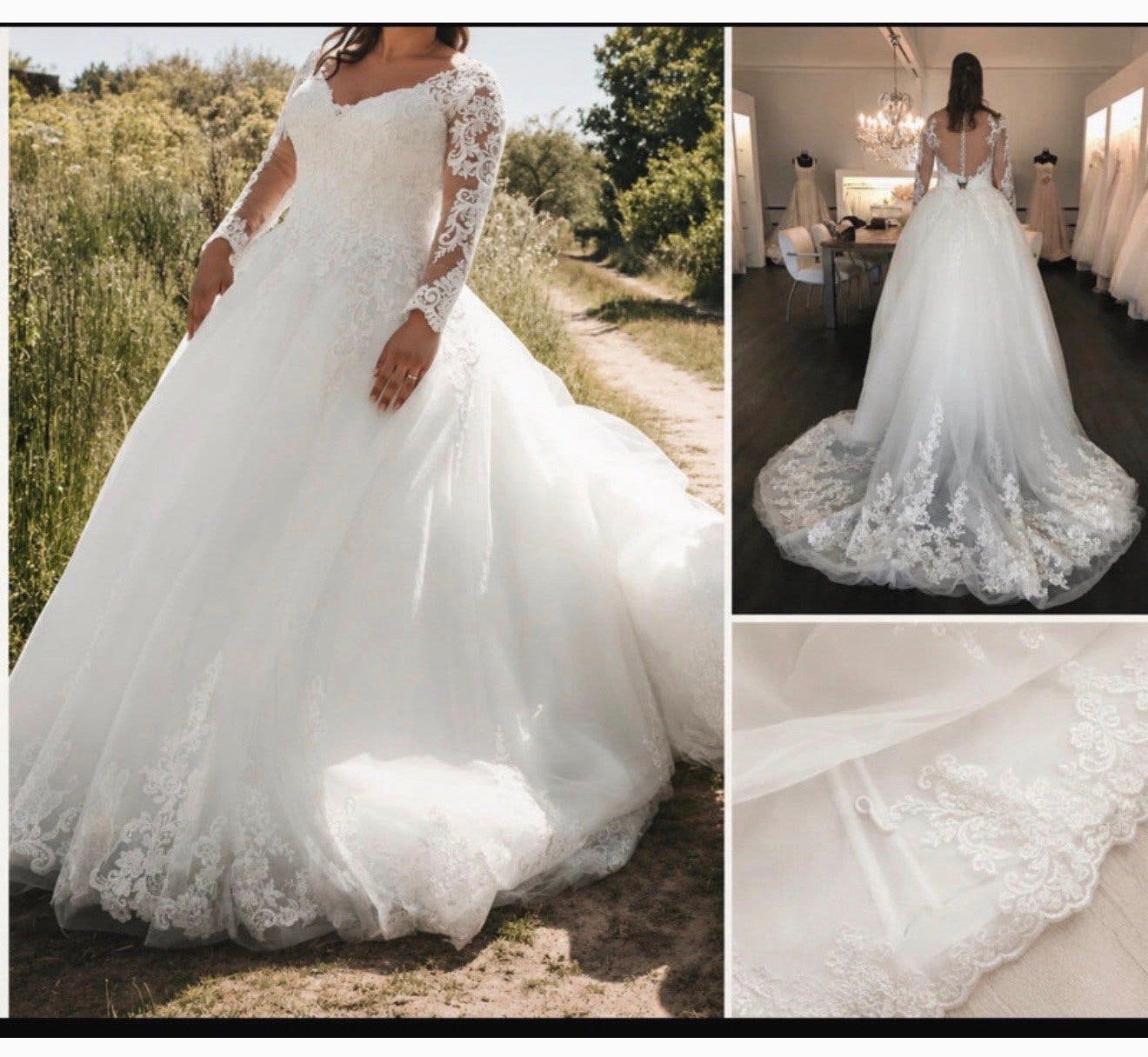 Prachtige trouwjurk, maat 38, gereinigd, incl. hoepelrok, Kleding | Dames, Trouwkleding en Trouwaccessoires, Ophalen of Verzenden