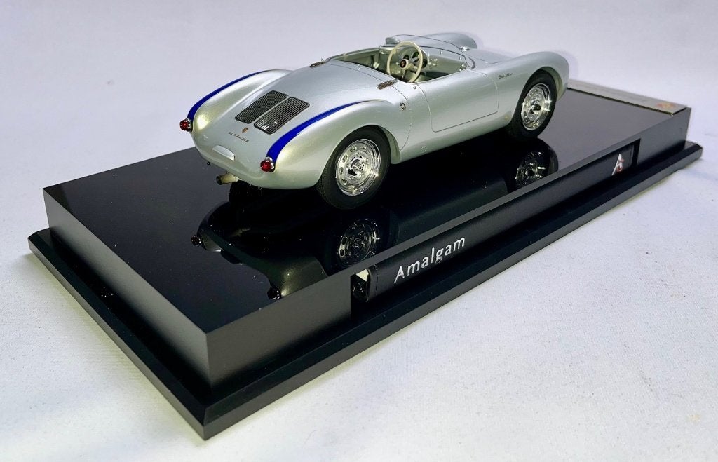 Porsche 550 RS Spyder Zilver 1:18 van Amalgam, Hobby en Vrije tijd, Modelauto's | 1:18, Ophalen of Verzenden, Nieuw, Auto, Overige merken