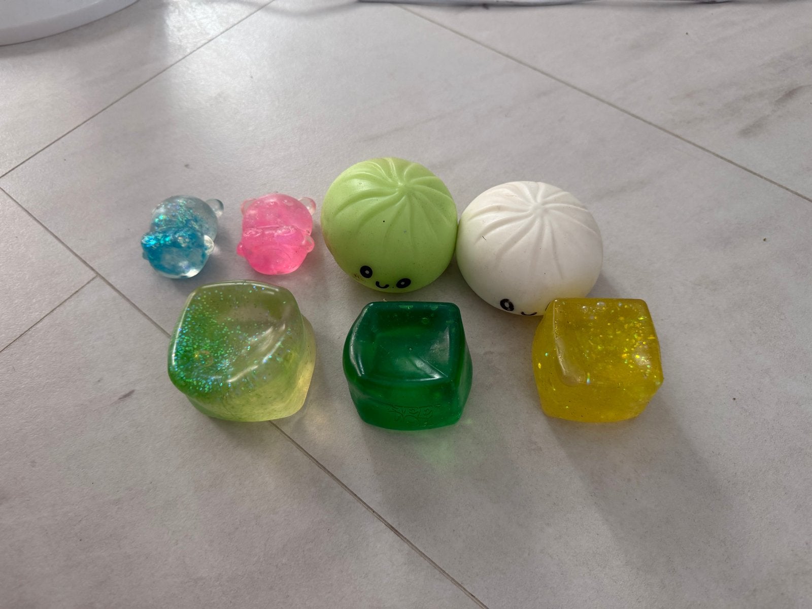 Leuke squishy speeltjes en stressballen set, Ophalen of Verzenden, Gebruikt, Jongen of Meisje