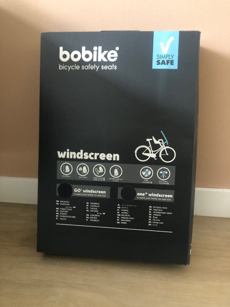 Bobike windscherm voor One en Go fietszitjes - Bobike Grey, Ophalen, Nieuw, Voorzitje, Bo Bike