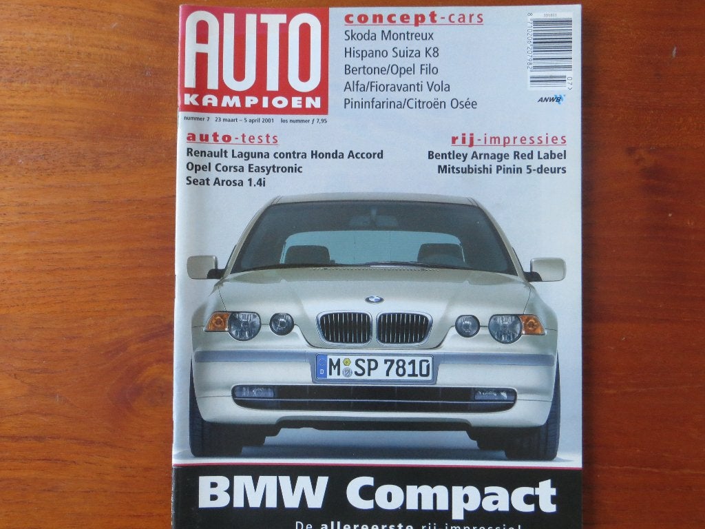 Autokampioen nr. 7 2001 BMW 3 Compact, Bentley Arnage, Skoda, Ophalen of Verzenden, Nieuw, BMW