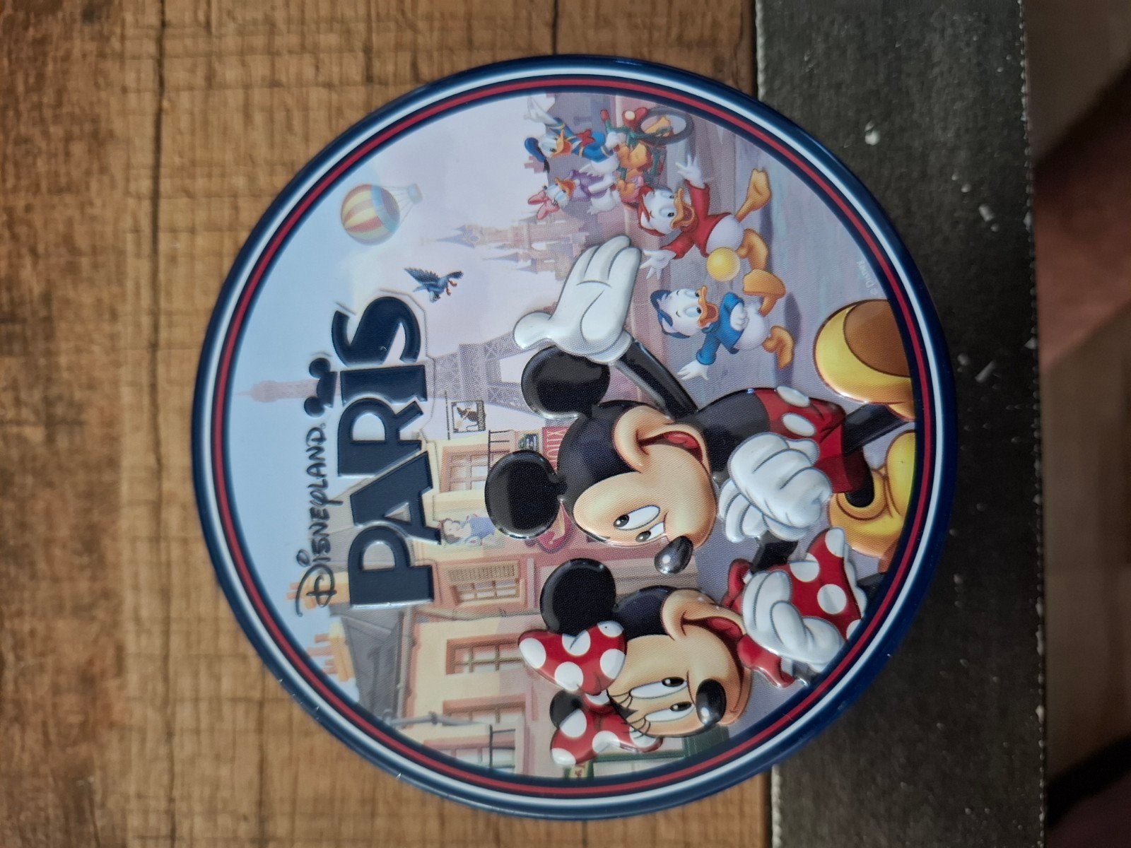 Disneyland Parijs blikje Mickey & Minnie Mouse, Ophalen of Verzenden, Mickey Mouse, Gebruikt, Overige typen