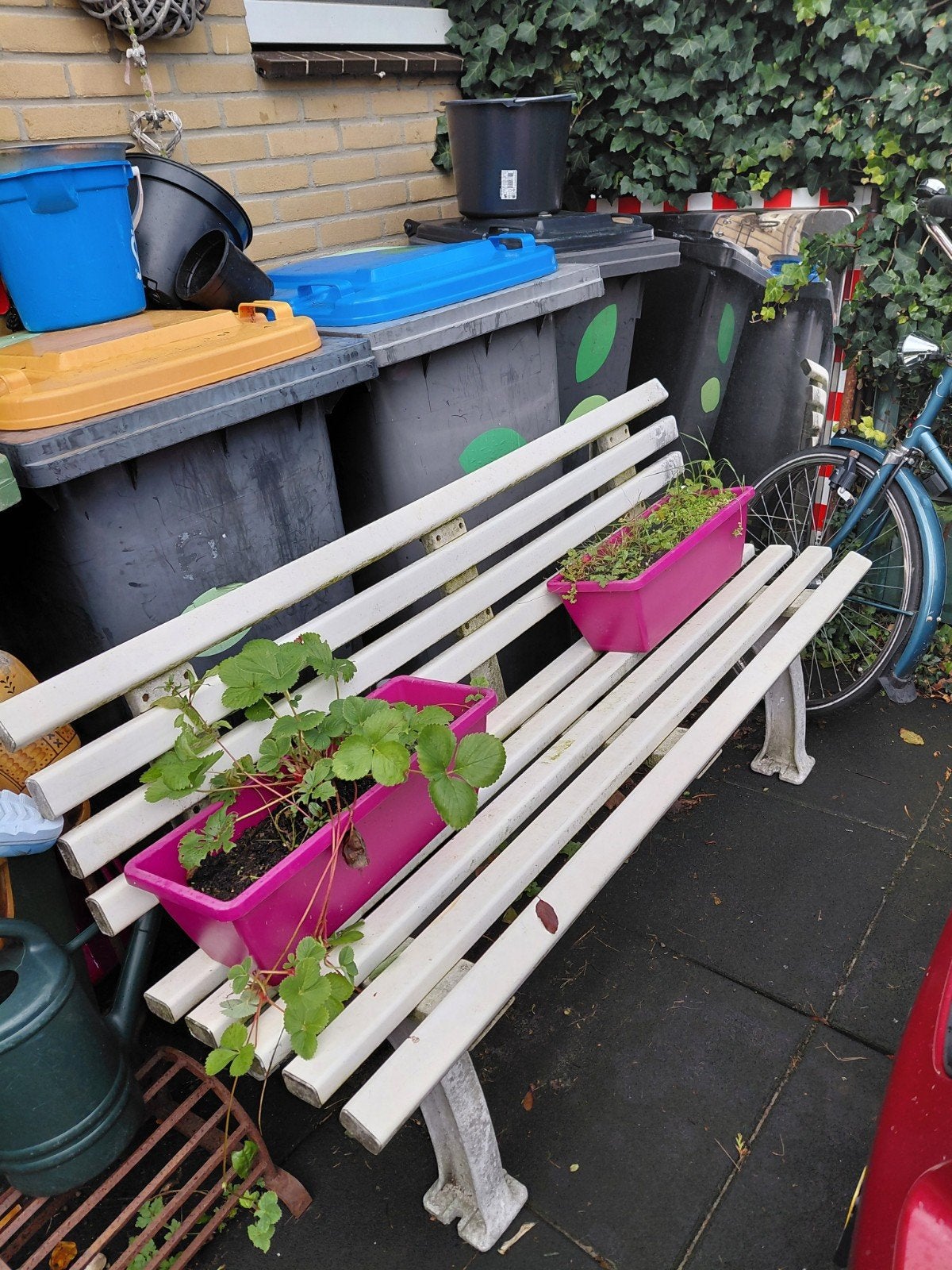 tuinbank, Ophalen, Zo goed als nieuw