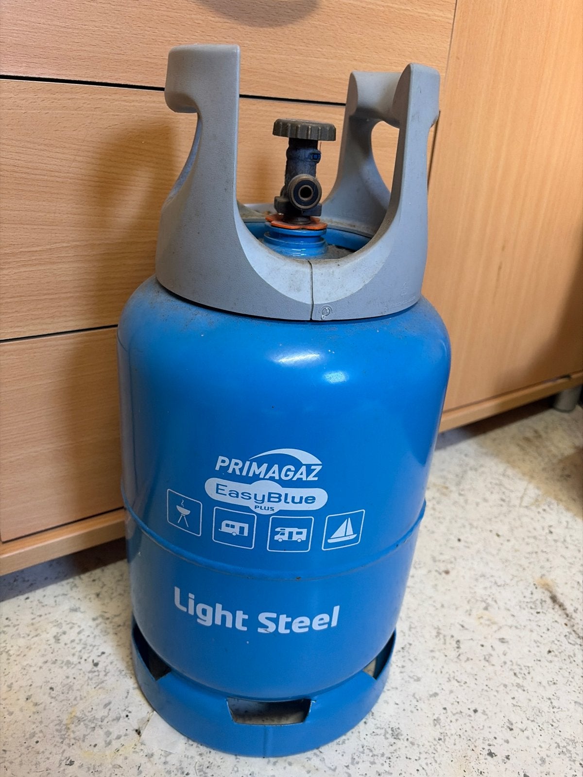 Primagaz EasyBlue Plus Light Steel gasfles (leeg), Caravans en Kamperen, Ophalen, Gebruikt