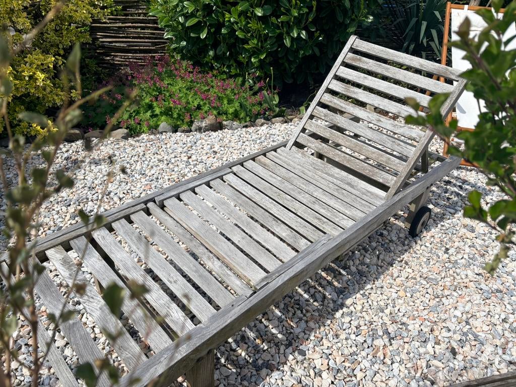 Houten tuinbed, Tuin en Terras, Ligbedden, Ophalen, Gebruikt, Hout