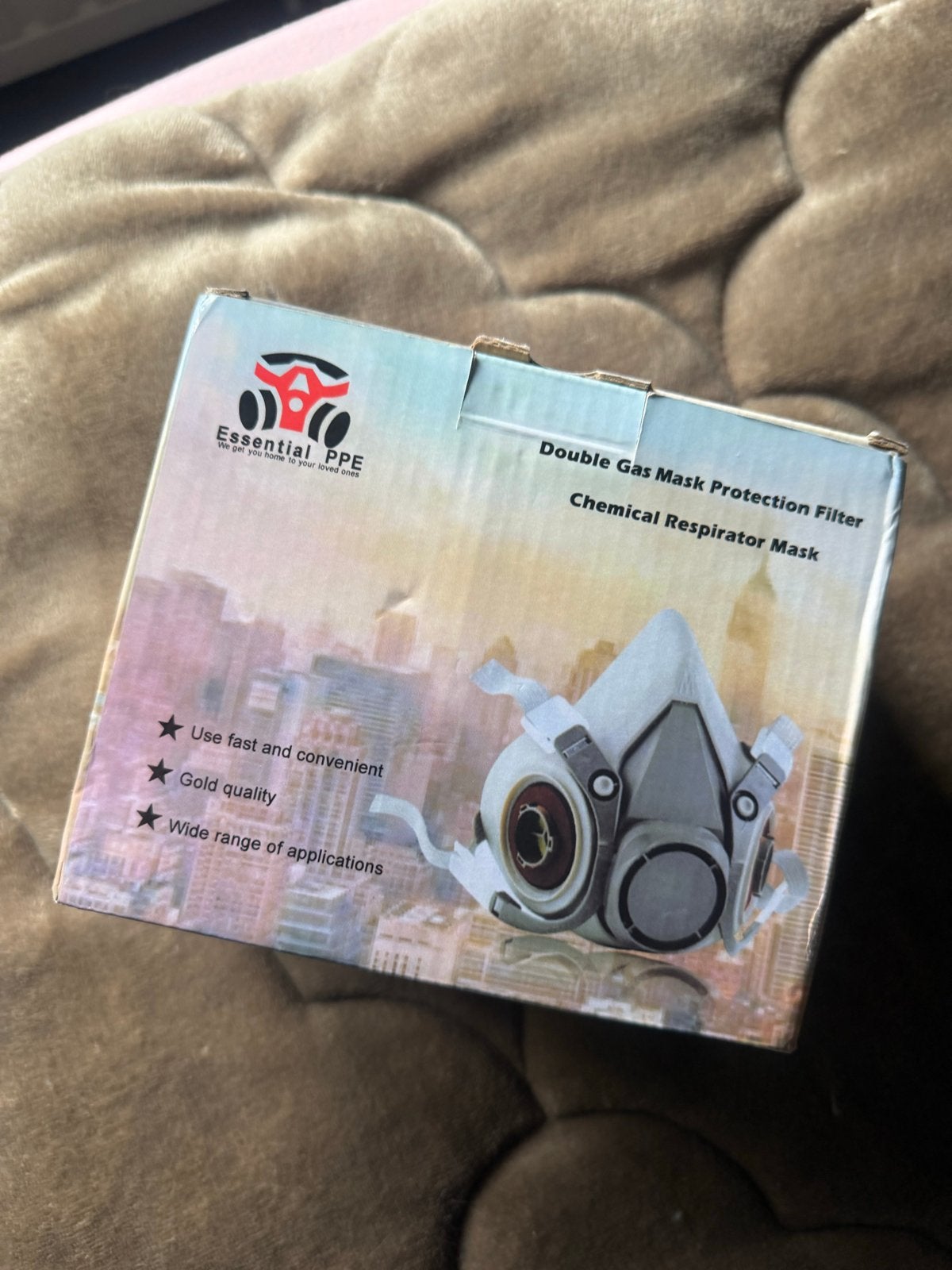 Dubbel Gasmasker Beschermingsfilter Chemisch Respirator Mask, Doe-het-zelf en Verbouw, Ophalen of Verzenden, Nieuw, Halfgelaatsmaskers