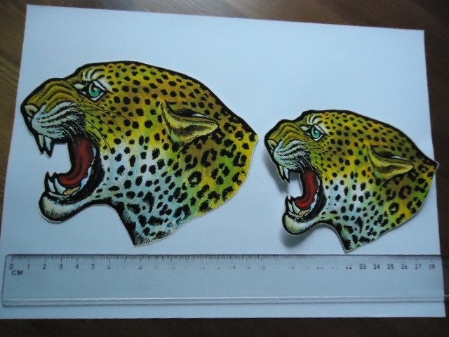 sticker PANTER tijger groot kermis strip pop art retro 2x, Verzenden, Zo goed als nieuw