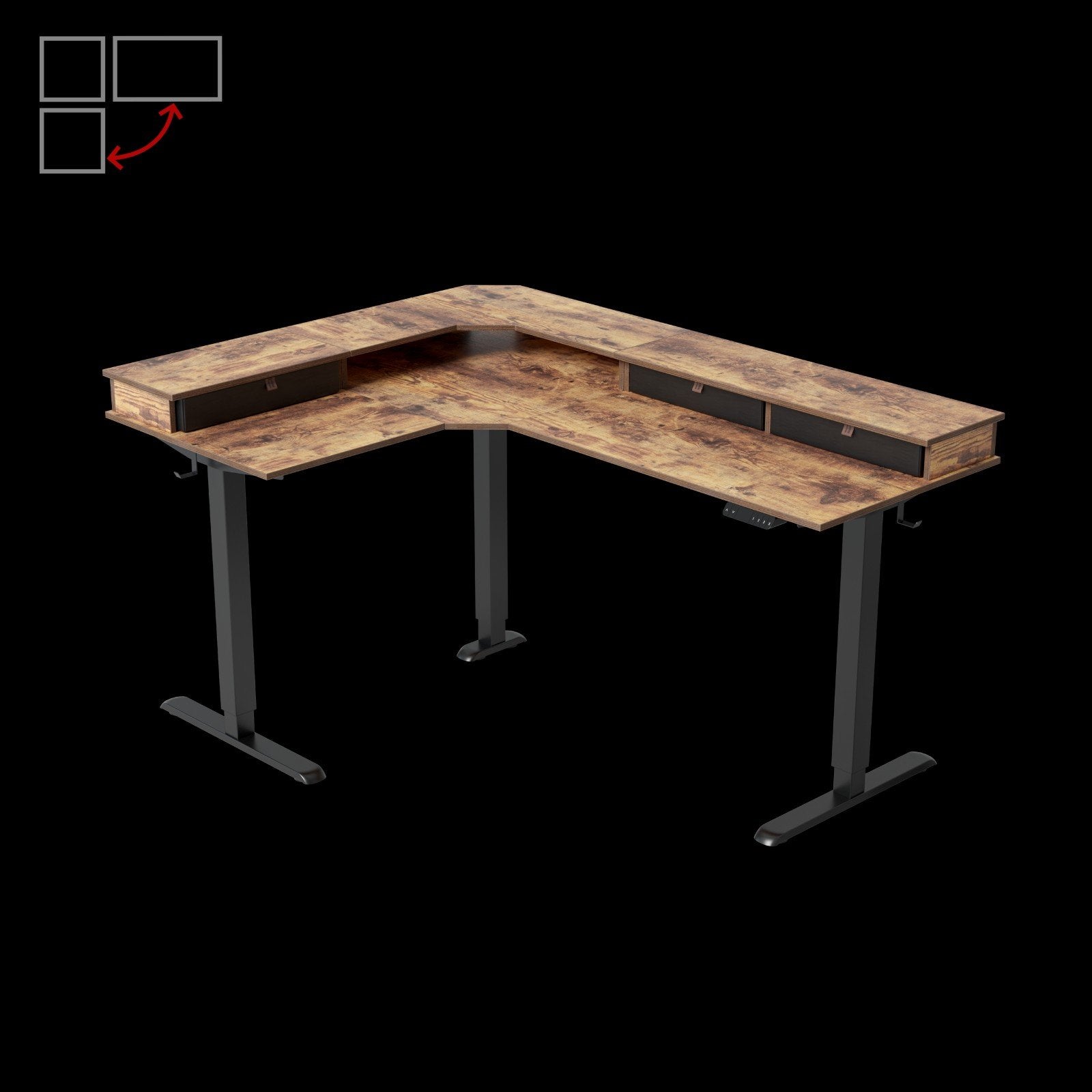 Elektrisch Zit-Sta Hoekbureau L-vorm - Ergonomisch Design