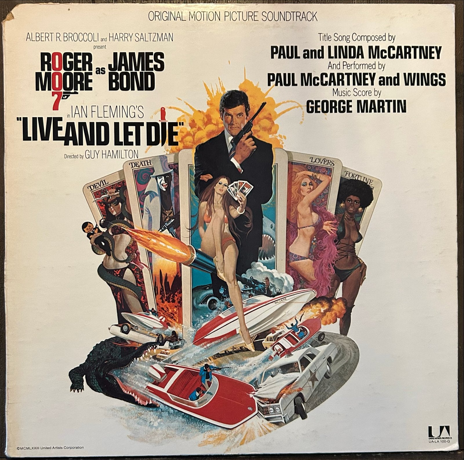 James Bond: Live and Let Die Soundtrack LP (1973), LP, Film en Theater, Gebruikt, Originele persing