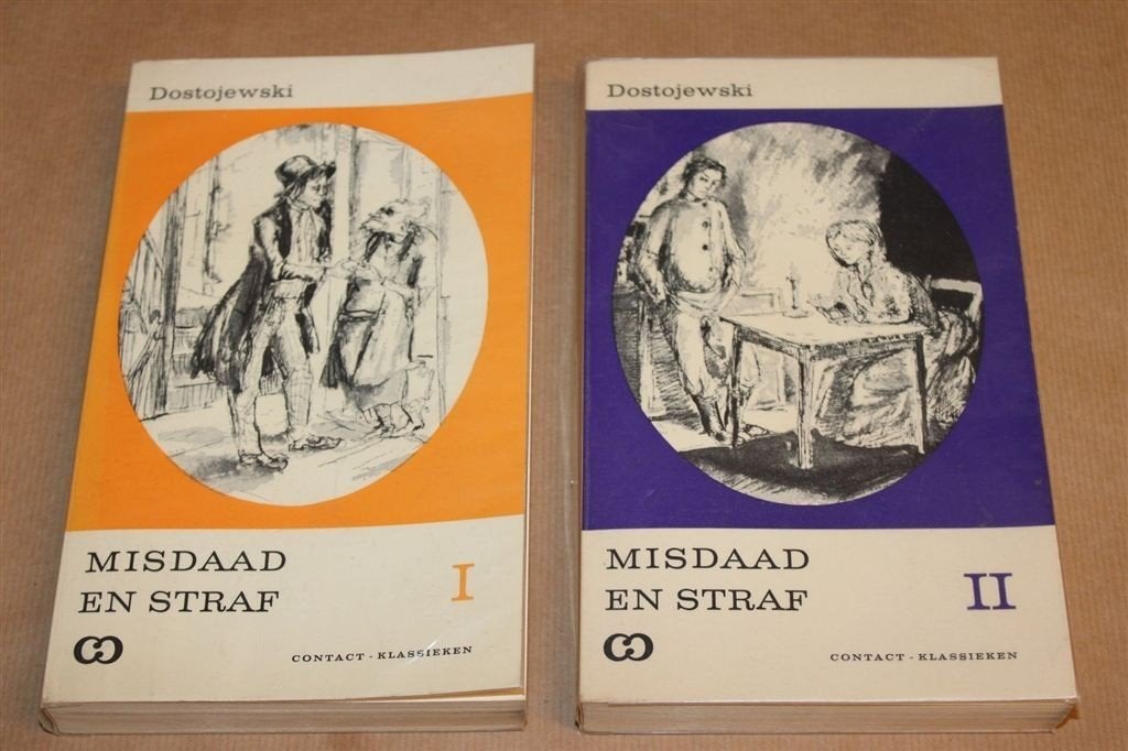Misdaad en Straf — Dostojewski, Roman in 2 Delen 1968, Ophalen of Verzenden, Gelezen