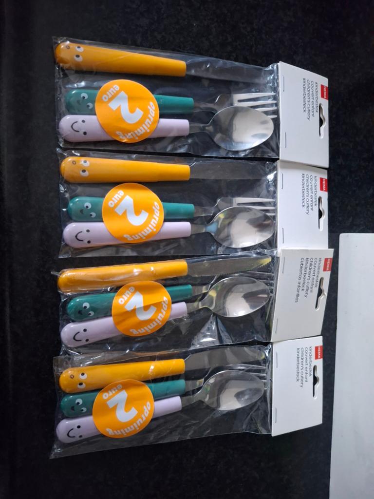 Kinderbestek, Verzenden, Nieuw, Rvs of Chroom