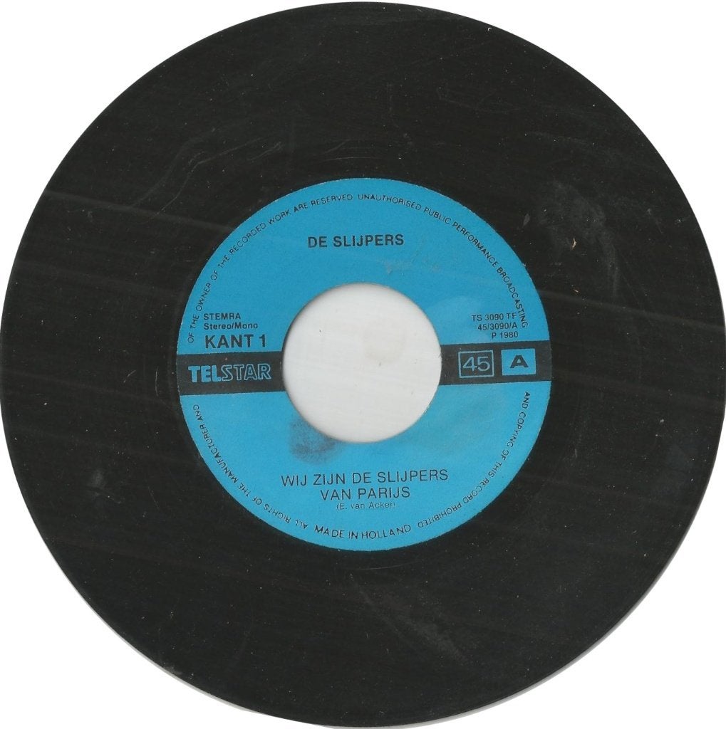 De Slijpers : Wij zijn de slijpers van Parijs (1980) *BLAUW*, Fotohoes, 7 inch, Ophalen of Verzenden, Zo goed als nieuw