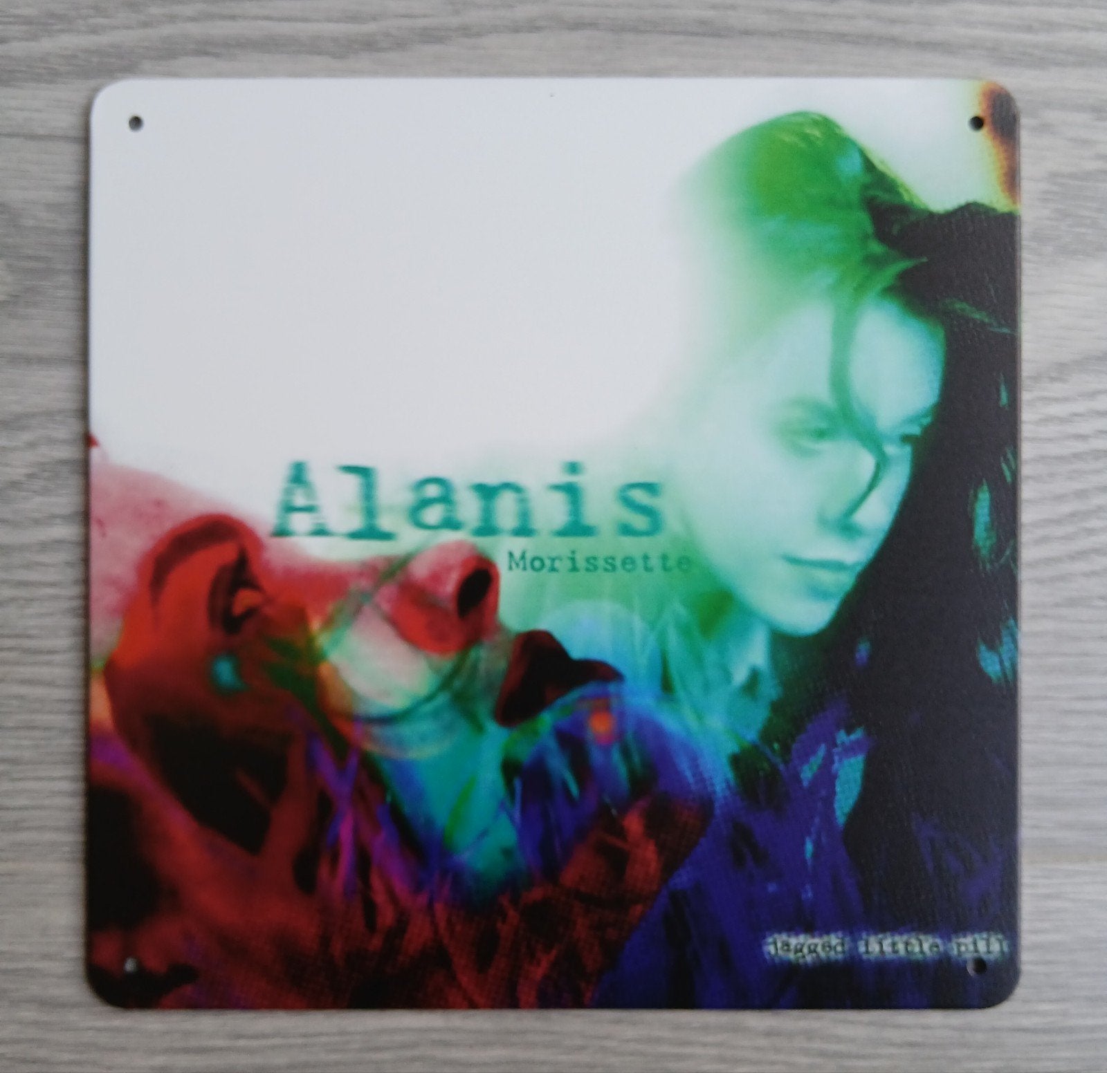 Alanis Morisette Jagged Little Pill 20x20 cm Reclamebord, Ophalen of Verzenden, Nieuw, Poster, Artwork of Schilderij