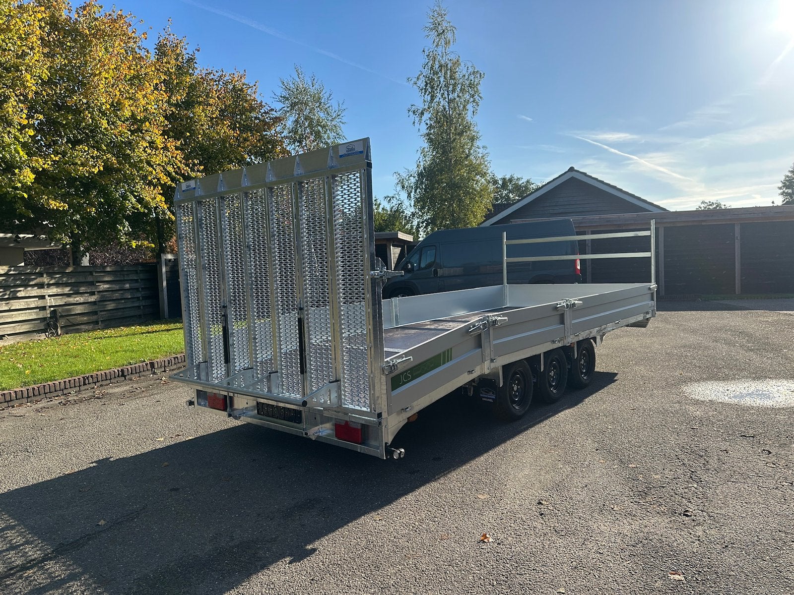 machinetransporter / beavertrailer 550x200, 3500kg parabool, Auto diversen, Ophalen, Nieuw