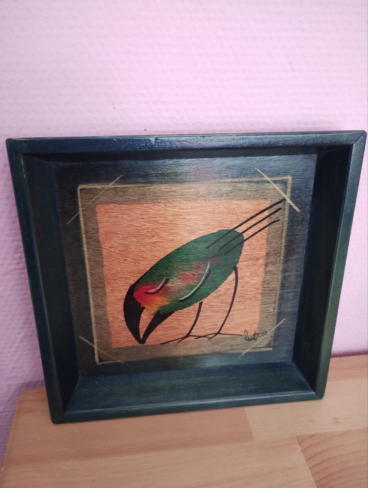 Kakadu Art & Design Houten Kunstwerk - Gestileerd Vogeltje, Ophalen of Verzenden