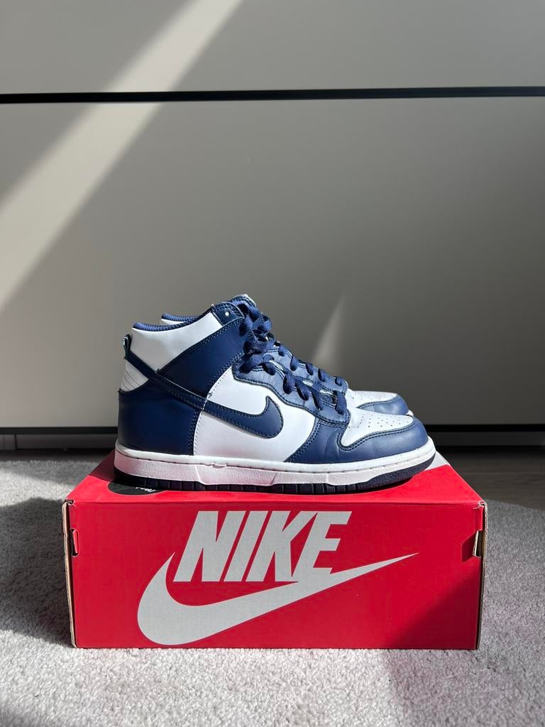 Nike Dunk High Midnight Navy (GS), Blauw, Ophalen of Verzenden, Sneakers of Gympen, Zo goed als nieuw
