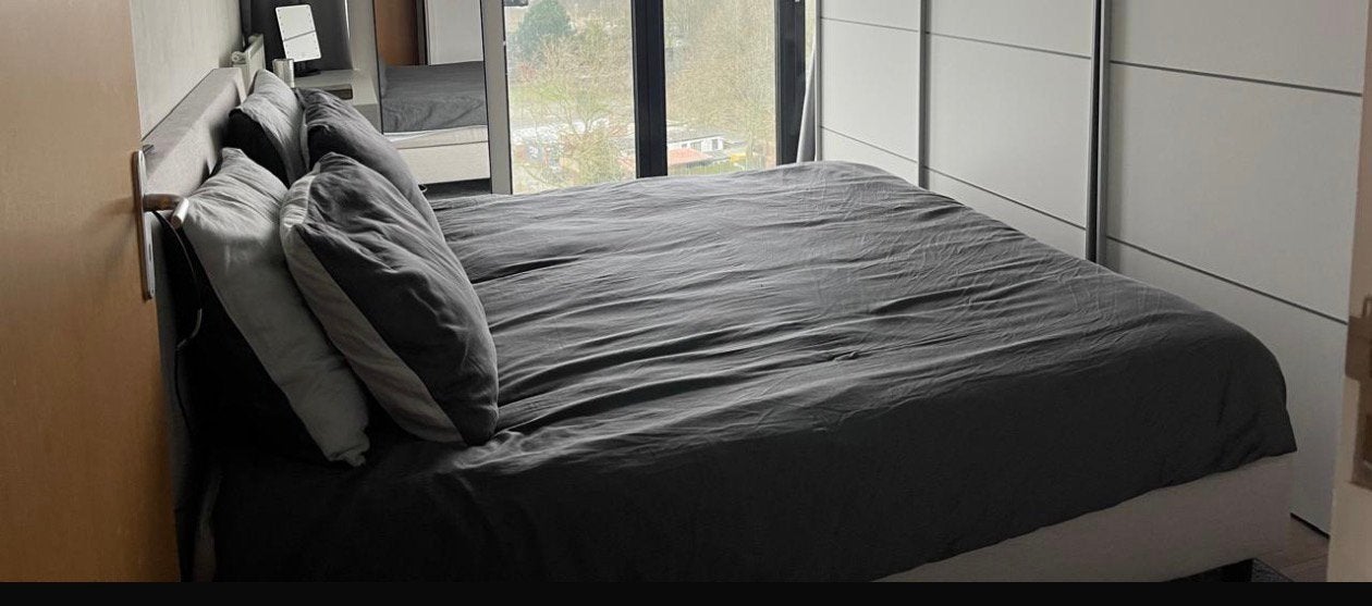 Bed 180x200 incl. Matras, Ophalen, Zo goed als nieuw, Tweepersoons, 180 cm