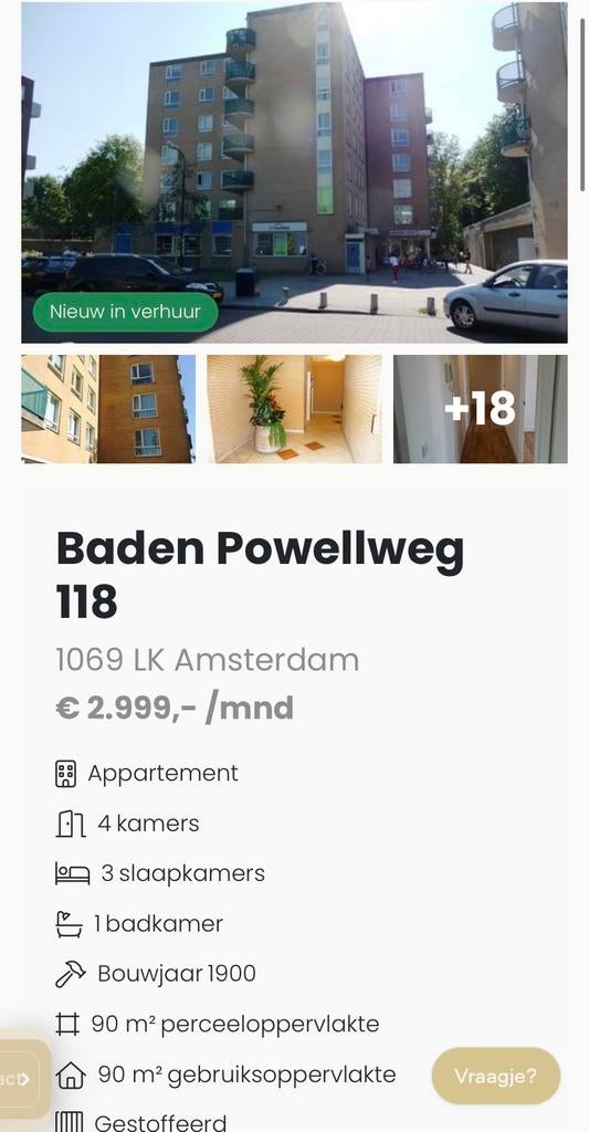 Prestige woningen te huur., 50 m² of meer, Amsterdam