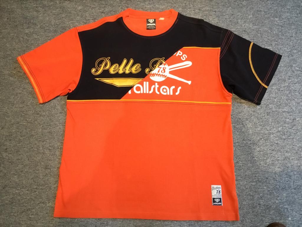 Pelle Pelle Allstars T-shirt - Oranje/Zwart Maat L, Ophalen of Verzenden, Zo goed als nieuw