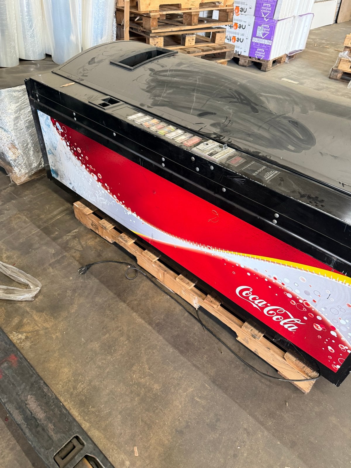 Coca-Cola Koelkast/Vrieskast - Gebruikt, Gebruikt, 200 liter of meer, 60 cm of meer, Met aparte vriezer