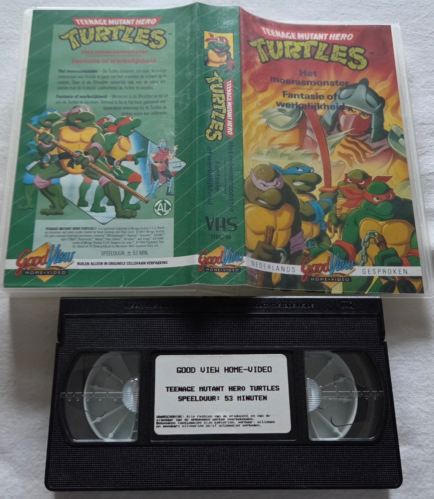 Teenage Mutant Hero Turtles Het Moerasmonster VHS Cartoon, Cd's en Dvd's, VHS | Kinderen en Jeugd, Alle leeftijden, Ophalen of Verzenden