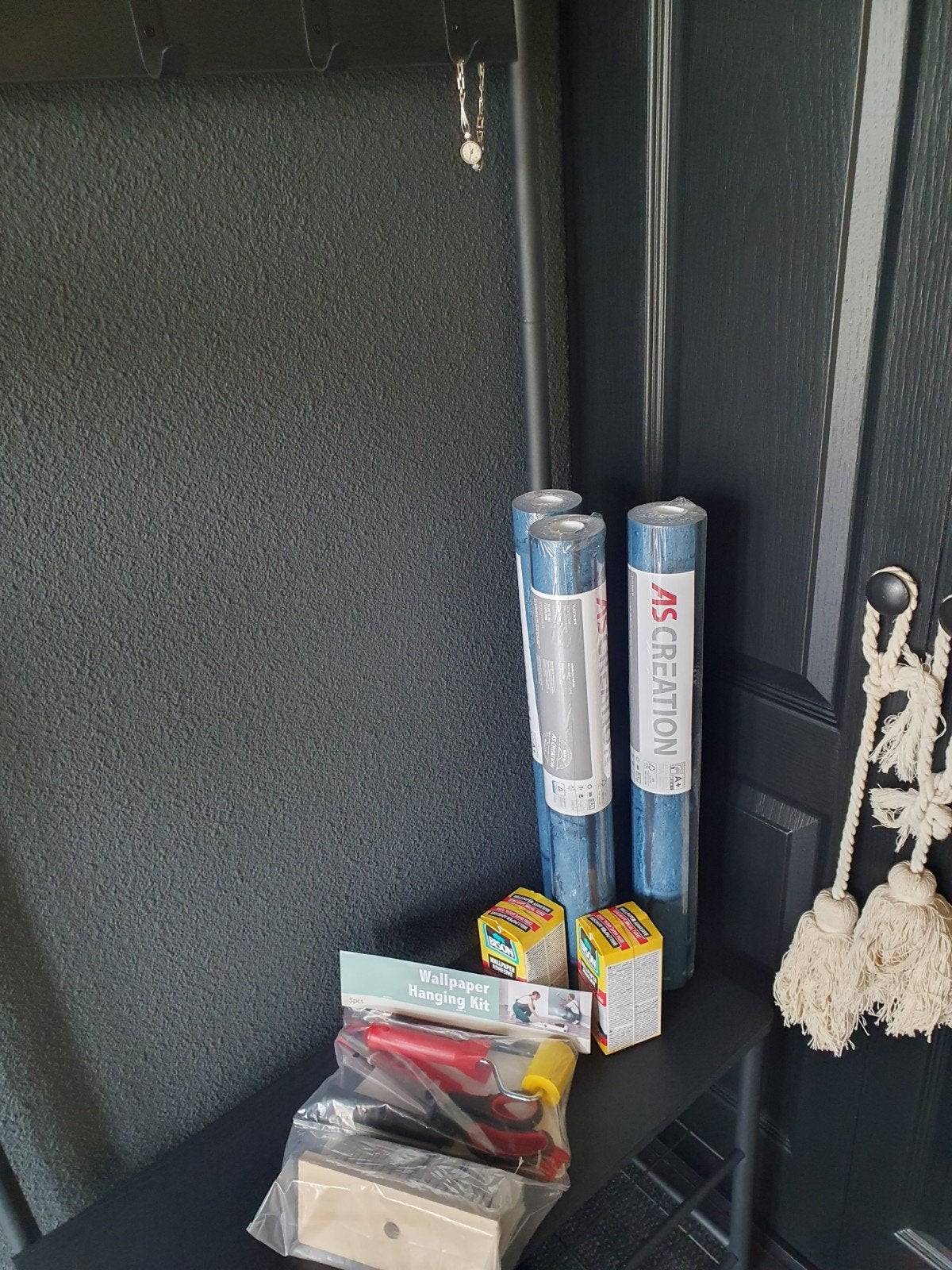AS Creation Vliesbehang met behanglijm en kit, Ophalen, Structuur, Modern, Vliesbehang