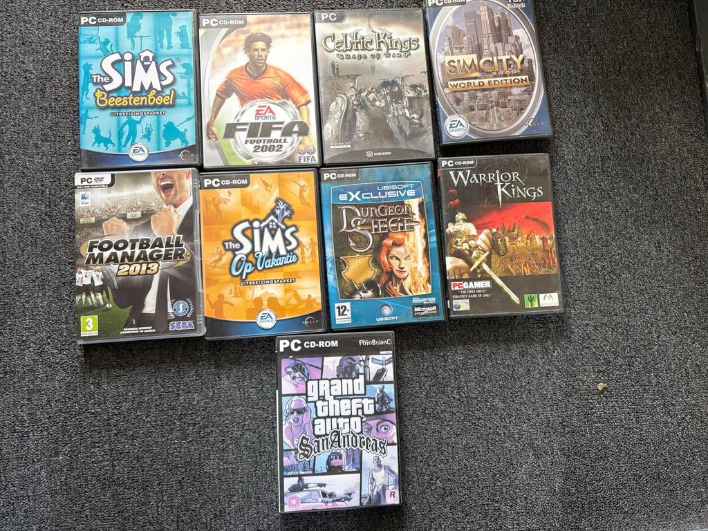 Diverse PC-games: The Sims, Fifa, GTA, Sim City & meer!, Spelcomputers en Games, Games | Pc, Gebruikt, Vanaf 18 jaar, Overige genres