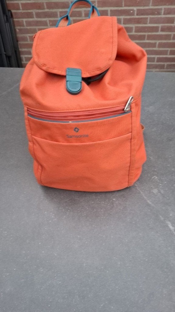 Samsonite Rugtas Rugzak Oranje., Overige merken, Gebruikt, Ophalen of Verzenden, Trekking