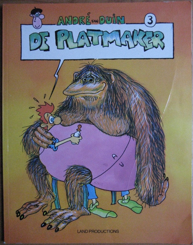 André van Duin - De platmakers 3 - Stripboek, Boeken, Ophalen of Verzenden, Zo goed als nieuw, André van Duin, Eén stripboek