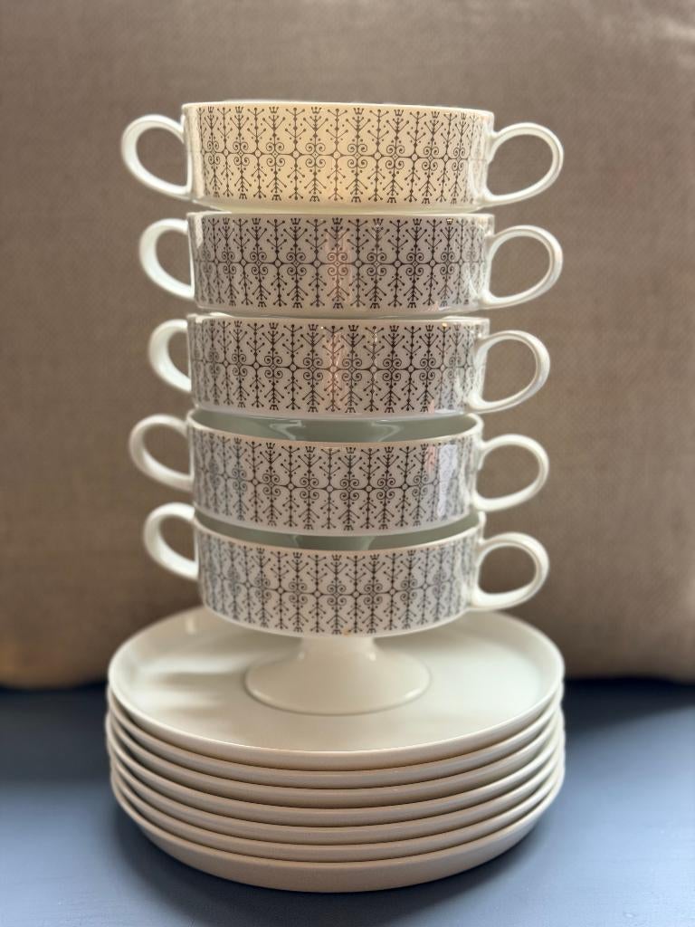 Rosenthal Servies Soepkommen met schotel, Huis en Inrichting, Keuken | Servies, Zo goed als nieuw, Kom(men), Overige stijlen, Porselein
