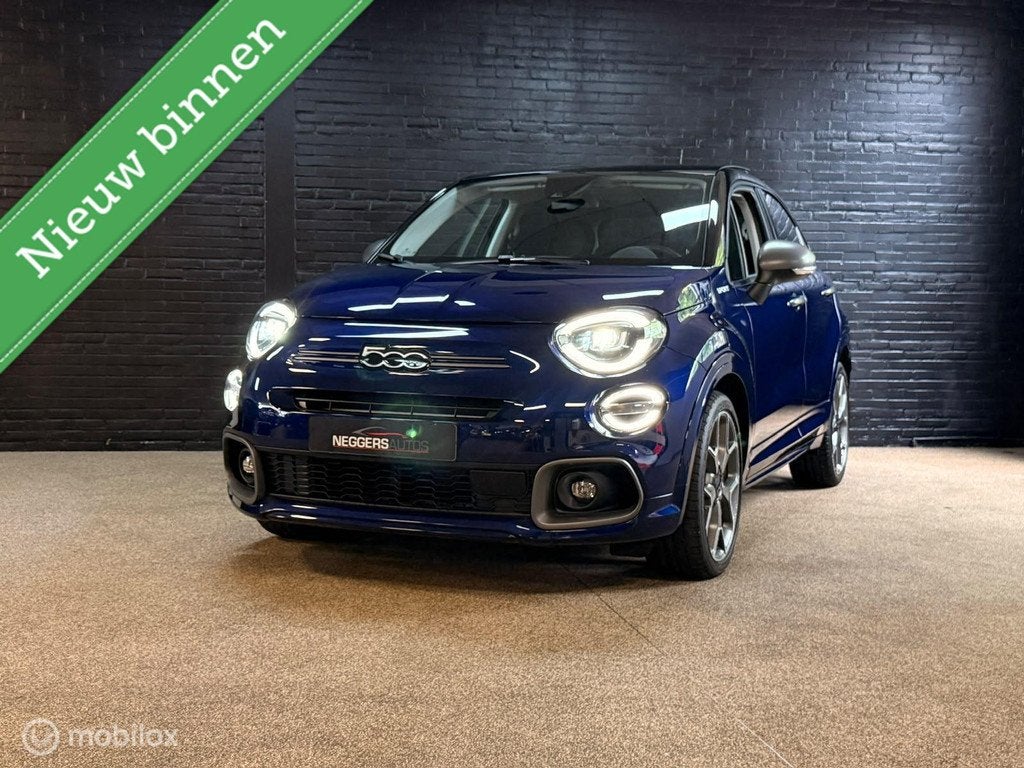 Fiat 500 X 1.5 Hybrid Sport PANO KEYLESS LEDER 1e EIG, Auto's, Fiat, 1380 kg, Gebruikt, Blauw, 500X